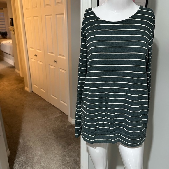 Staccato Dark Green Striped Long Sleeve Top - Picture 3 of 6